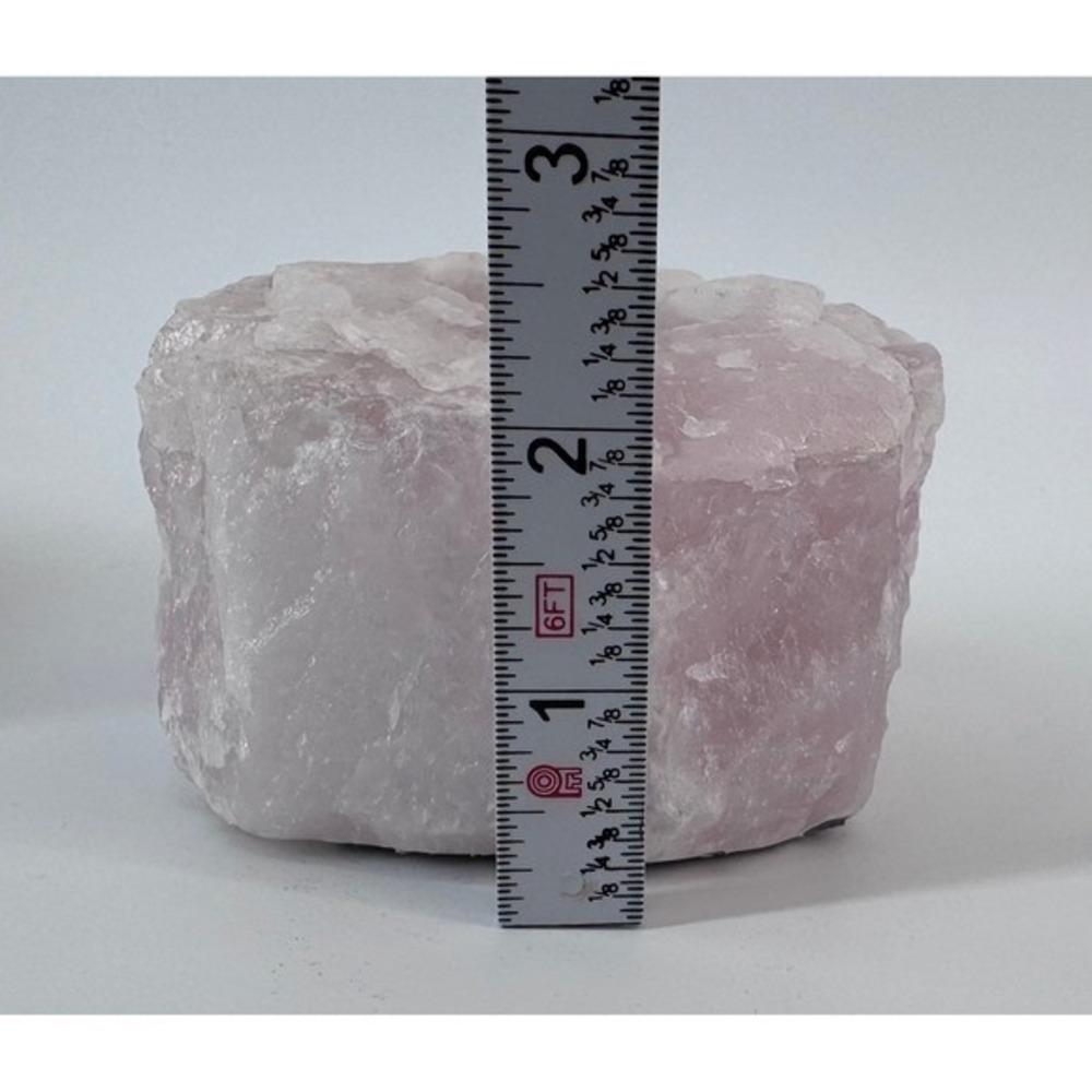 Rose Quartz Crystal Candle Tealight Votive Holders Set of 2 Raw Gemstone Carved - Picture 16 of 16